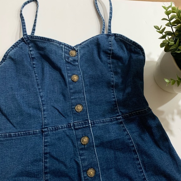 Mini Denim Dress button down - Picture 4 of 6